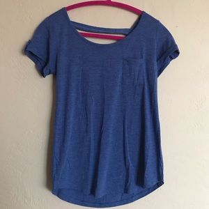 Blue Back Design Top
